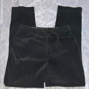 Renfrew Hunter green Satin Pants with Leopard Trim.  Size 4.